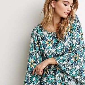 Forever21 Floral Mini Dress with Sleeves